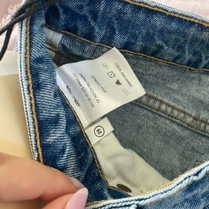 Grlfrnd denim jeans brand new from Revolve. Slit at bottom.